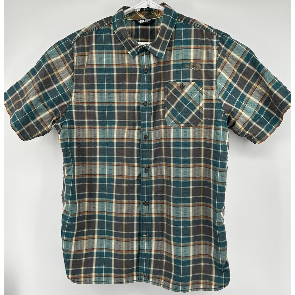 The North Fave‎ Short Sleeve Button Down Shirt Multicolored Men's Size XL